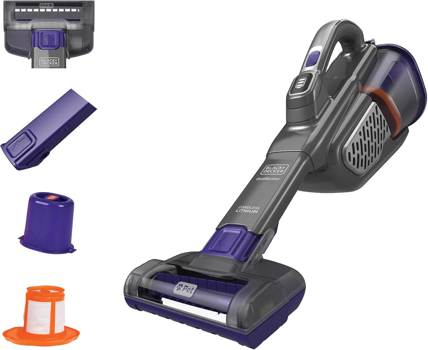 BLACK+DECKER dustbuster furbuster Pet Hair Vacuum Motorized Brush HHVK515JP07